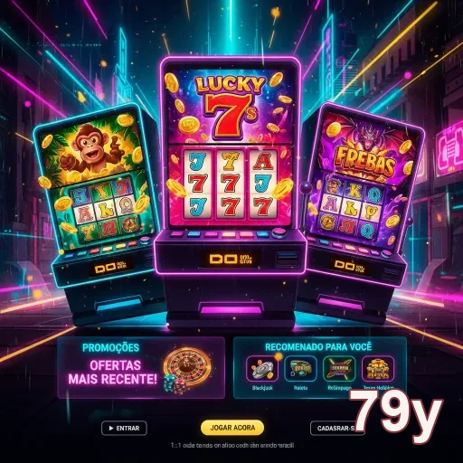 Ilustração de Explore jogos ao vivo e slots na 79y com segurança